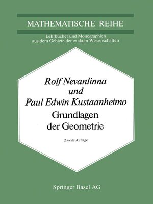 cover image of Grundlagen der Geometrie